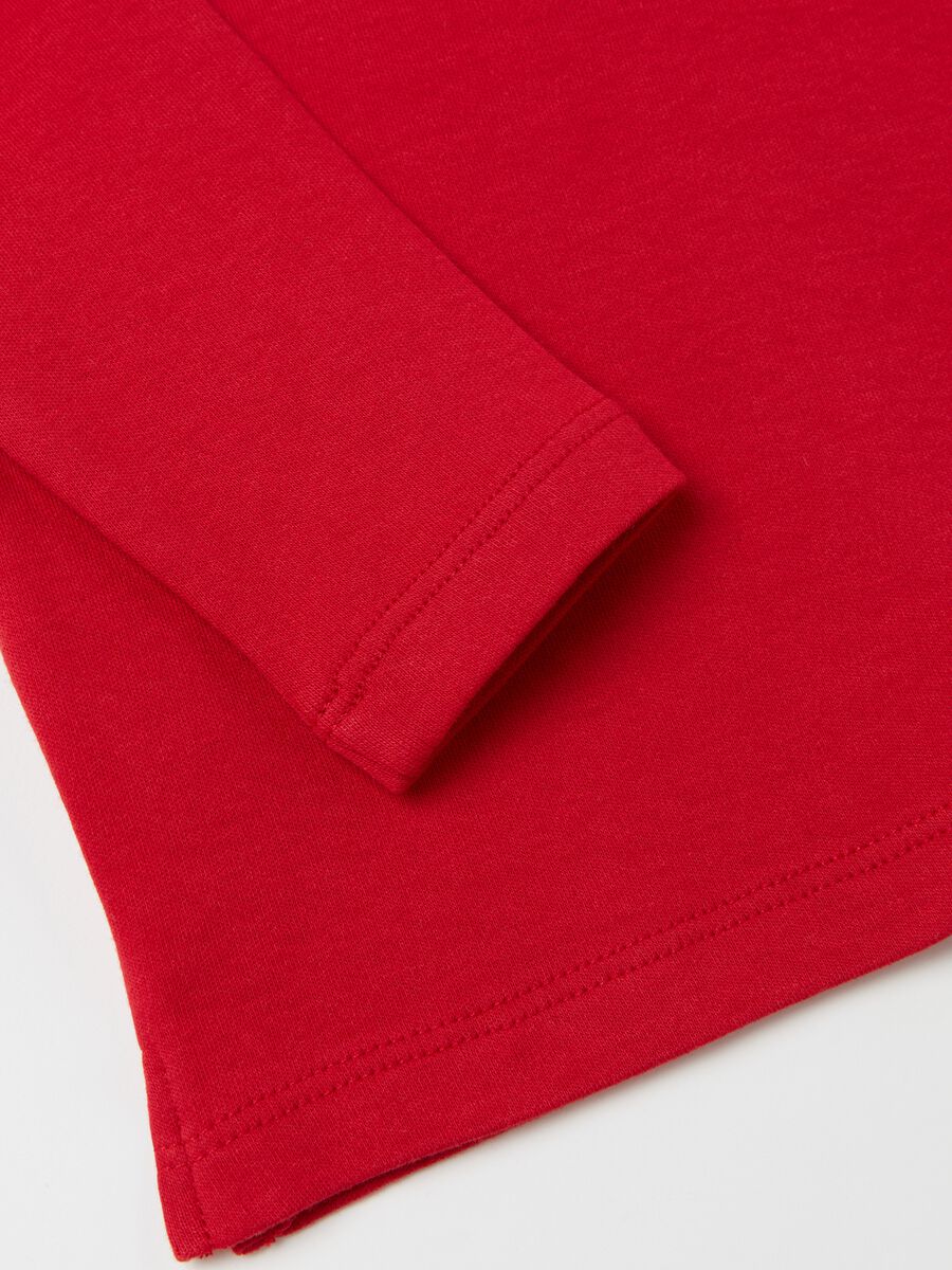Long-sleeved cotton polo shirt_2