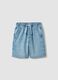 Boys&rsquo; blue denim shorts in cotton blend, straight fit_0