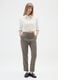 Slim fit beige melange trousers_0