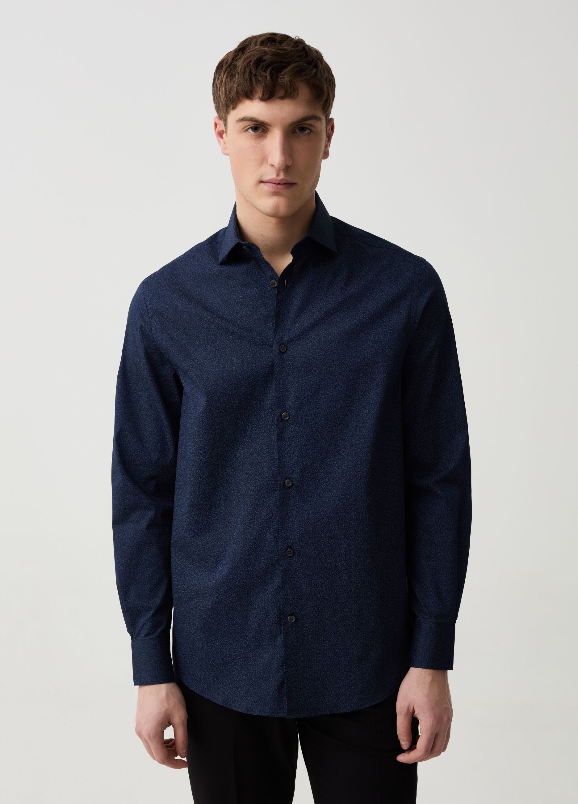 Ovs Camicia regular fit con micro fantasia floreale