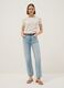 Jeans azzurri in puro cotone denim dritti regular fit_0