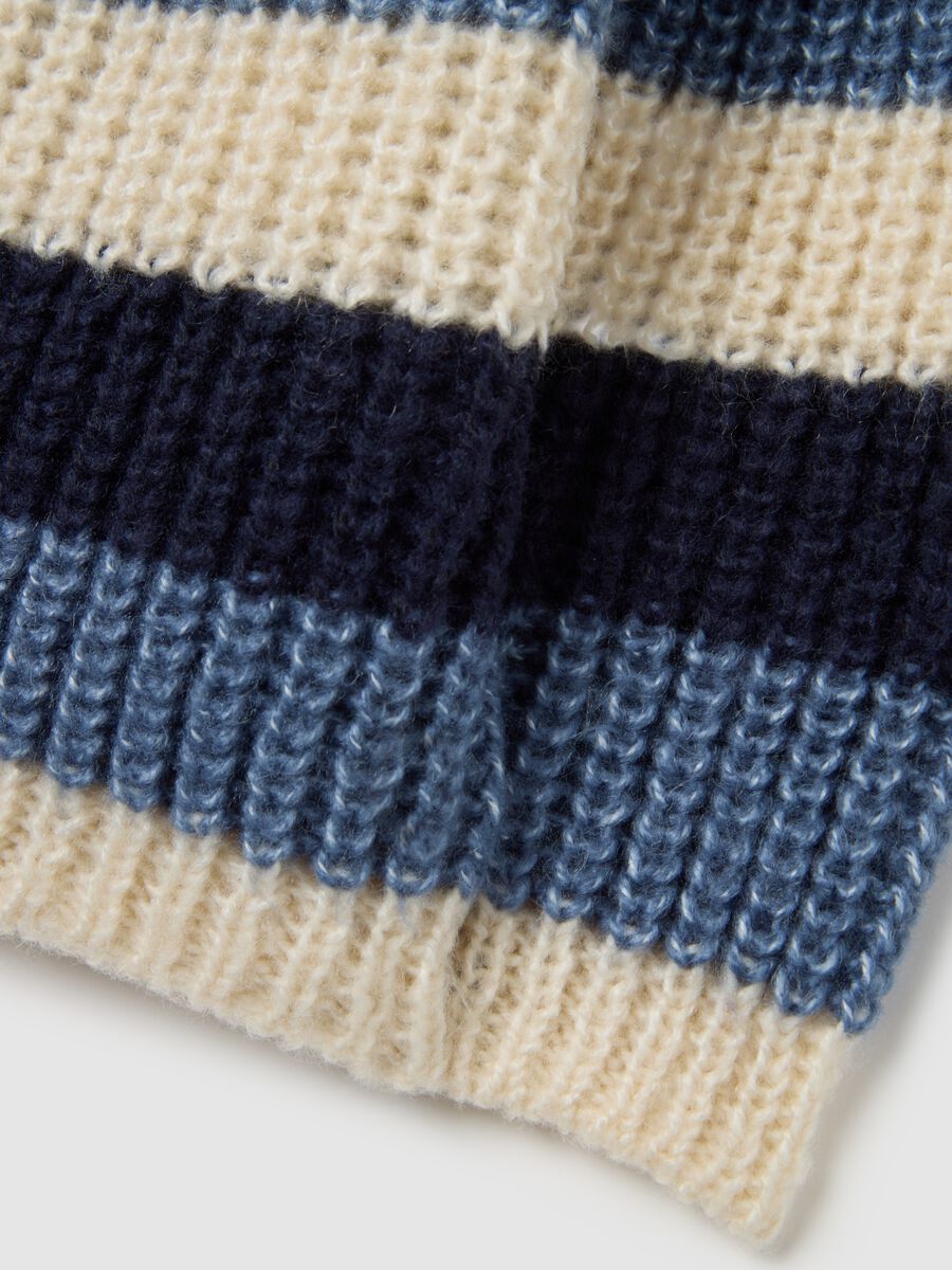 Multicoloured striped regular fit children's jumper_4