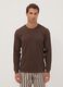 Brown pure organic cotton striped pyjamas, regular fit_1