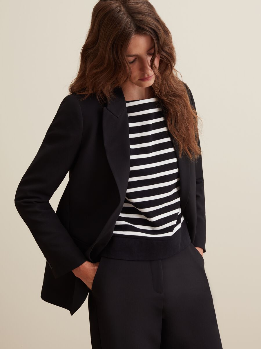 Blazer monopetto tinta unita_1