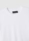 White pure cotton crew neck T-shirt with relaxed fit_5