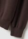 Brown crew neck sweater in pure cotton regular fit_5
