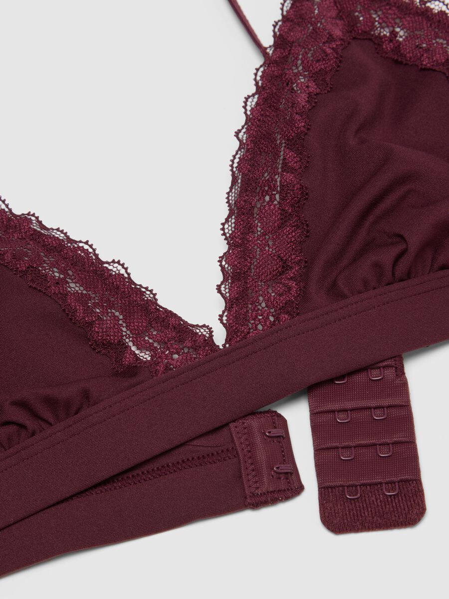 Red Triangle Bra with Lace Details_5