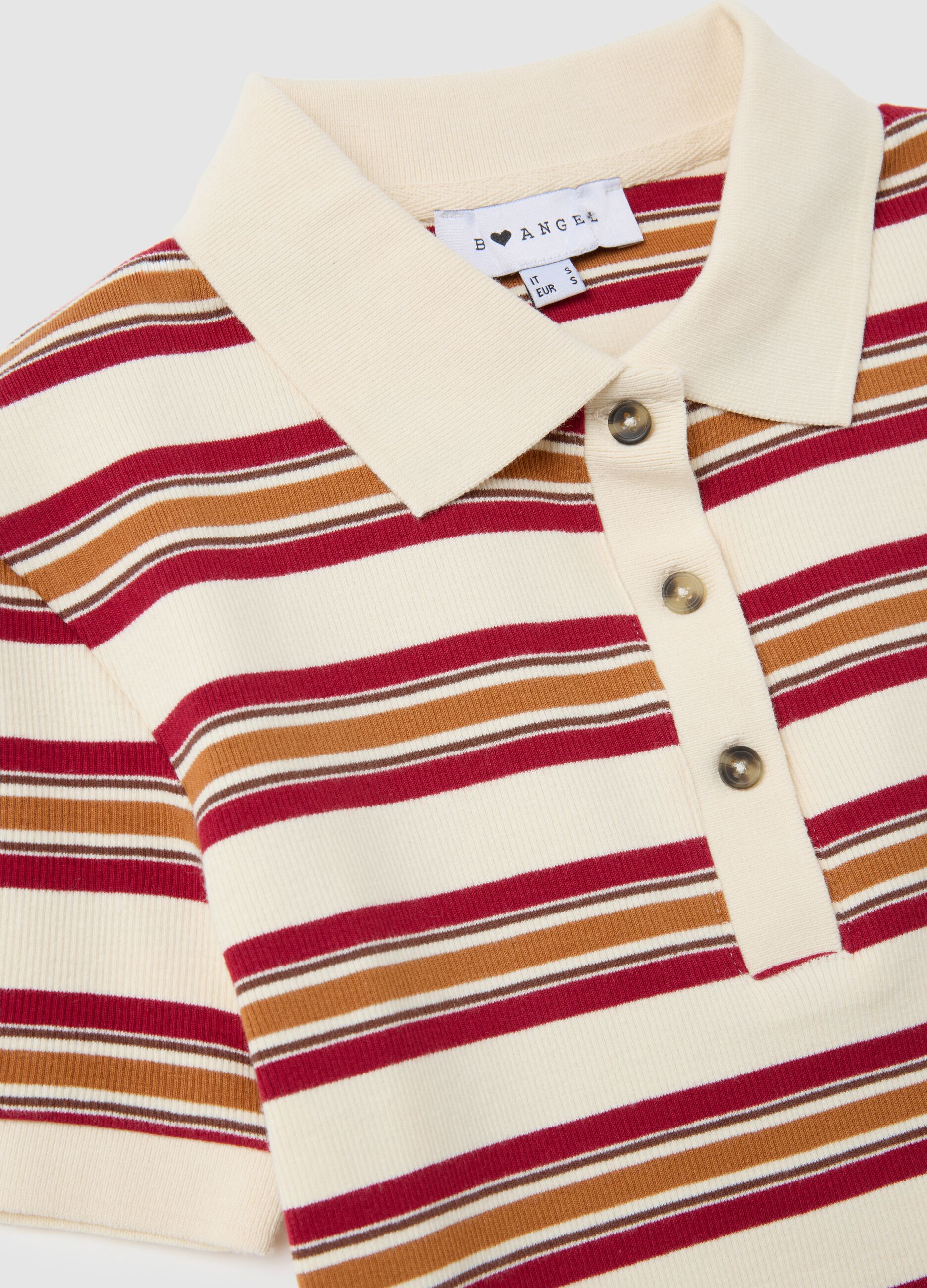 Regular fit multicolour stretch cotton polo