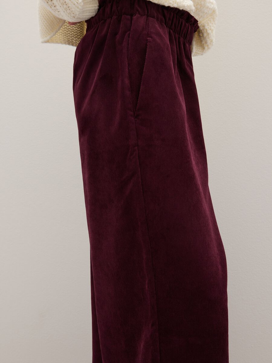 Purple corduroy regular fit trousers_3