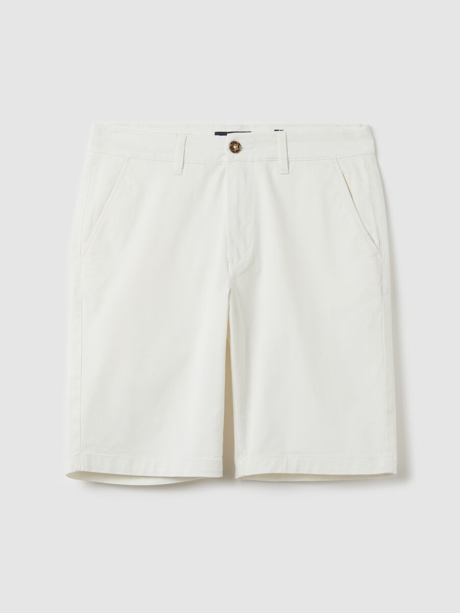 Stretch cotton chino Bermuda shorts_4