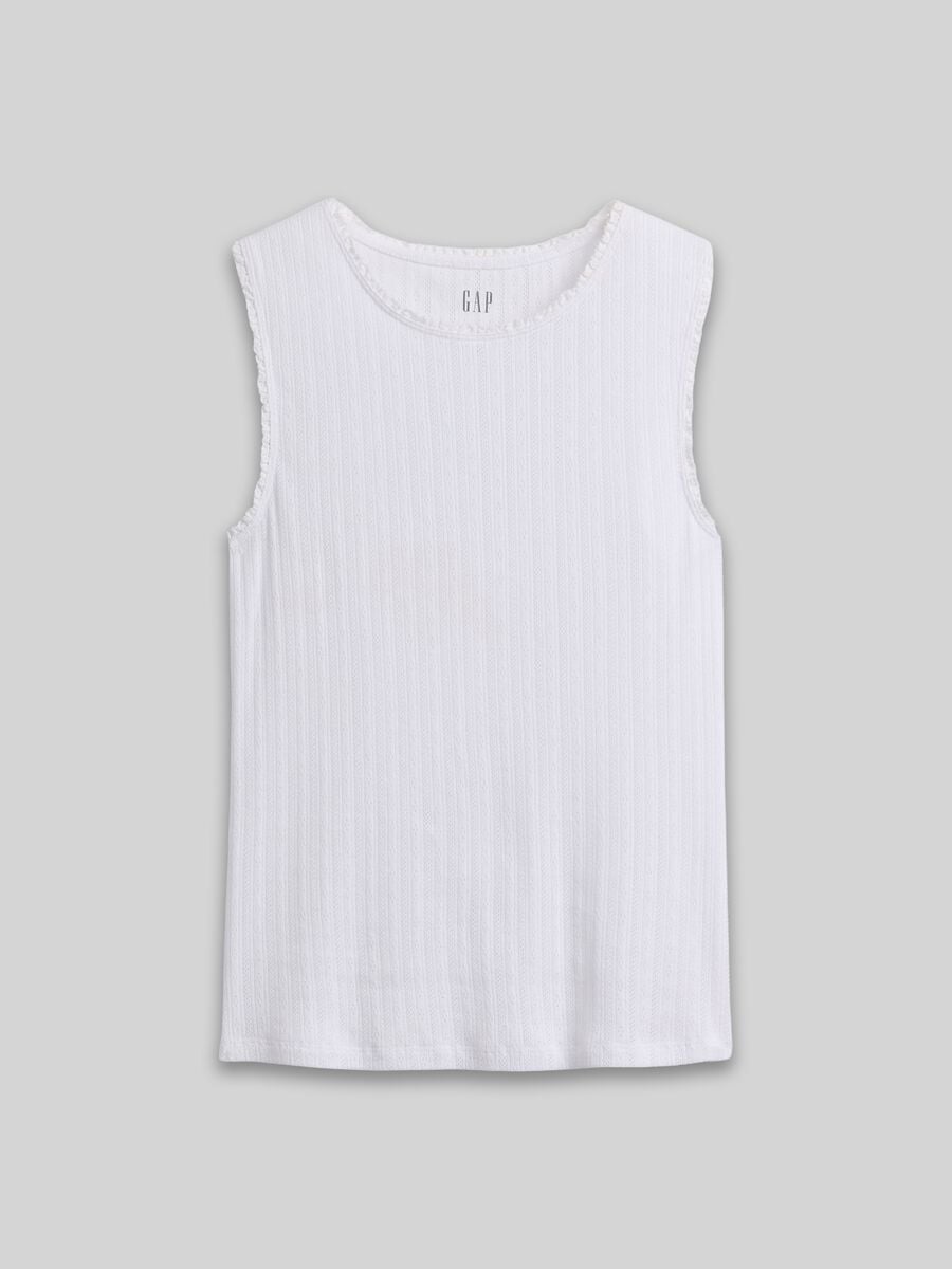 Tank top in misto cotone a costine_3