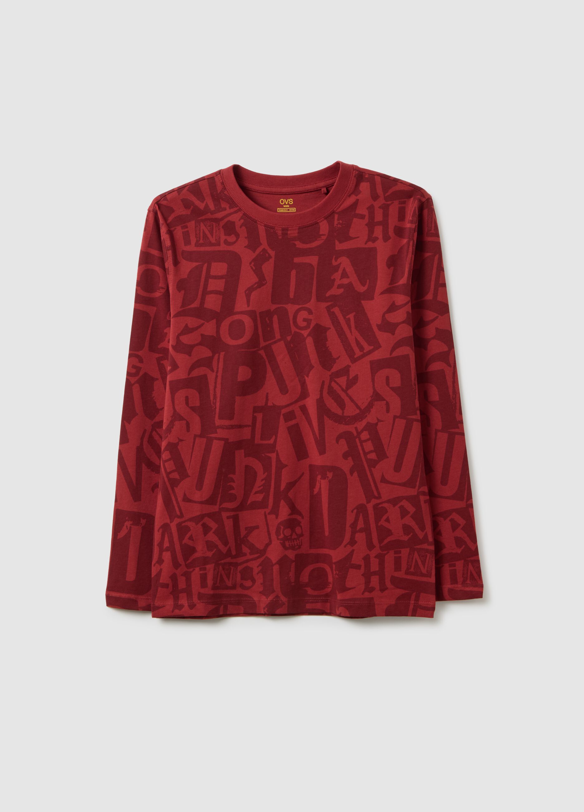 Boys' Red T-shirt in Pure Cotton Regular Fit