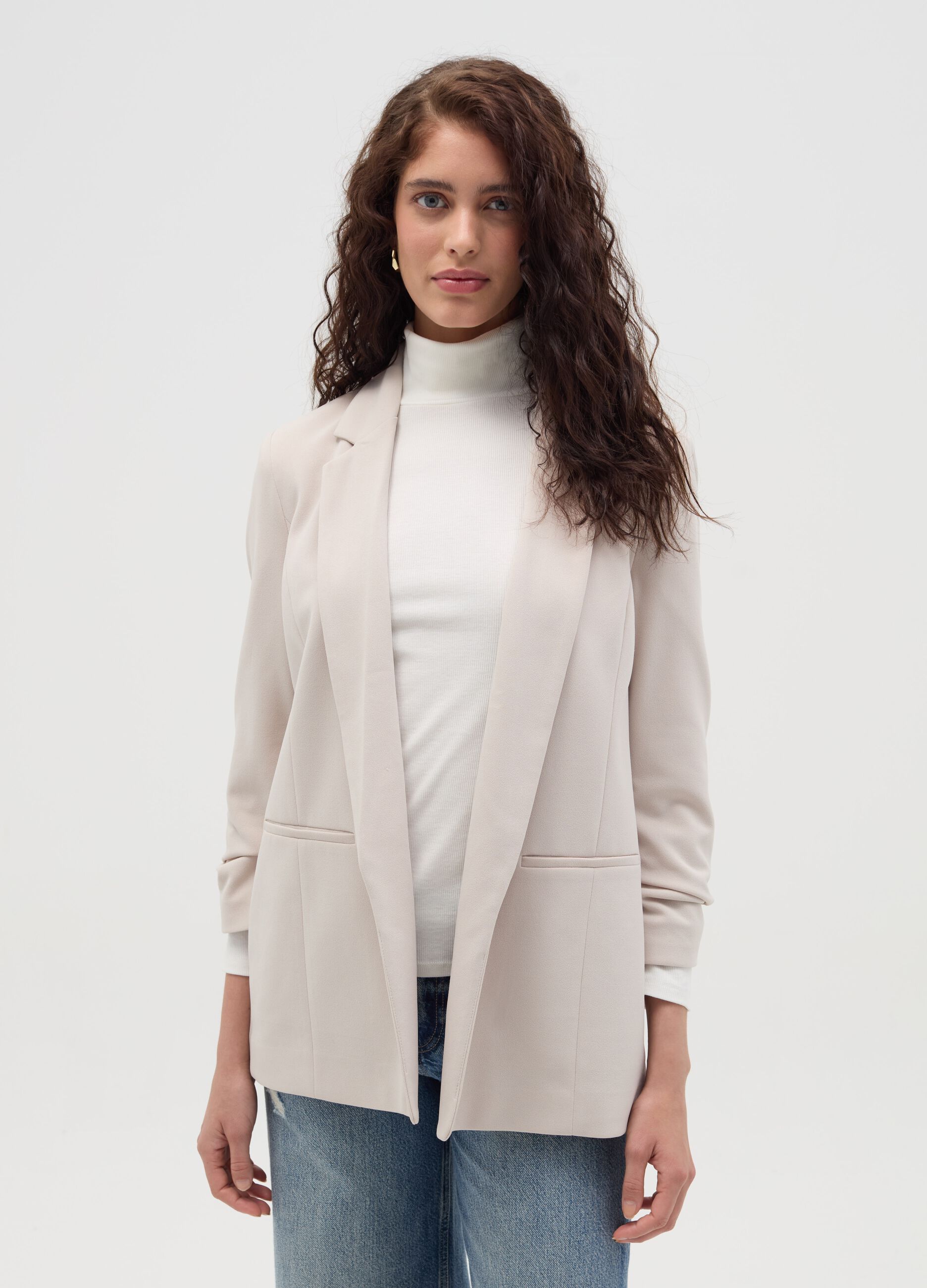 Blazer con maniche a tre quarti