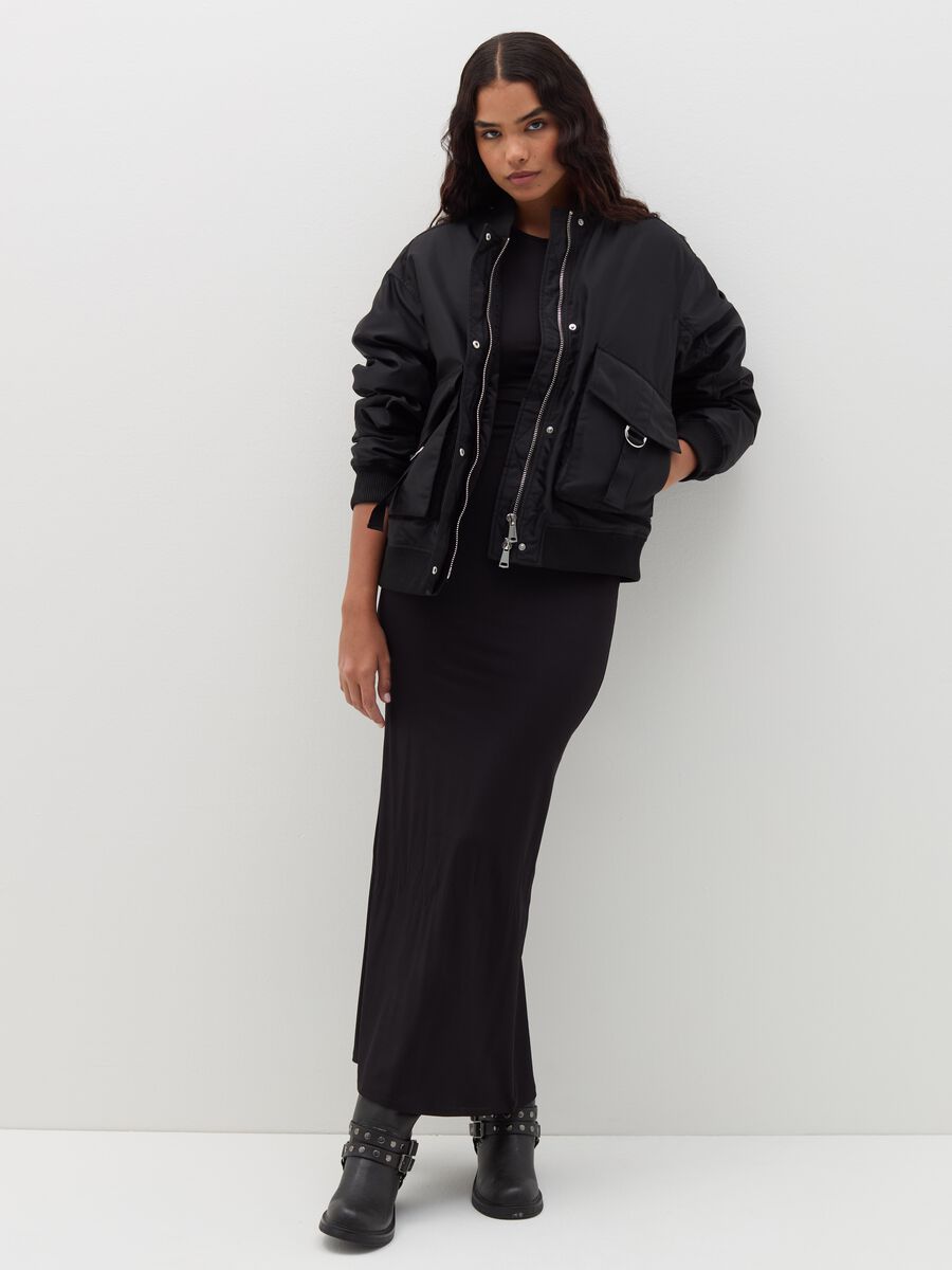 Oversized bomber jacket with pockets_1