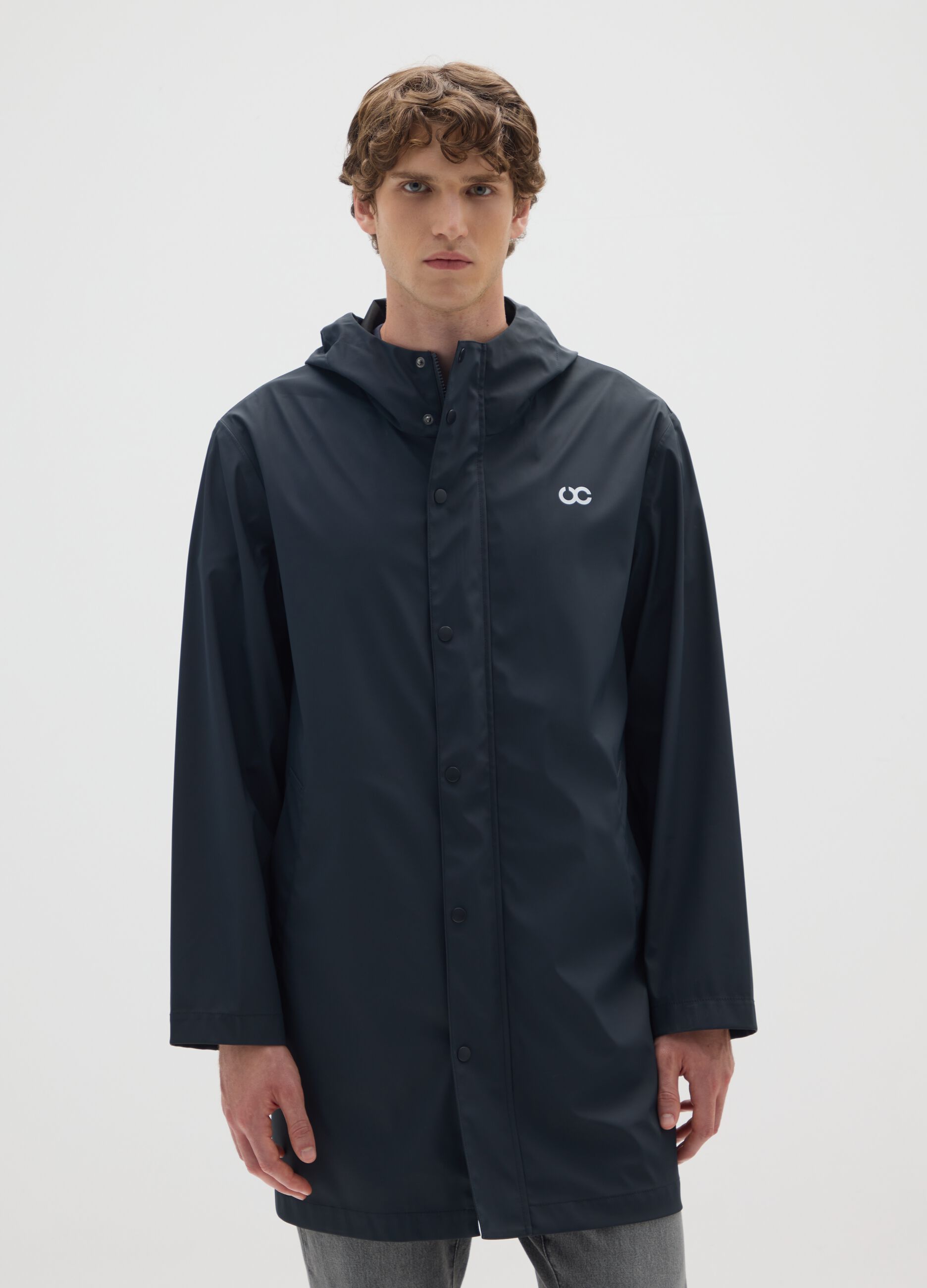 Blue Regular Fit Lightweight Waterproof Jacket