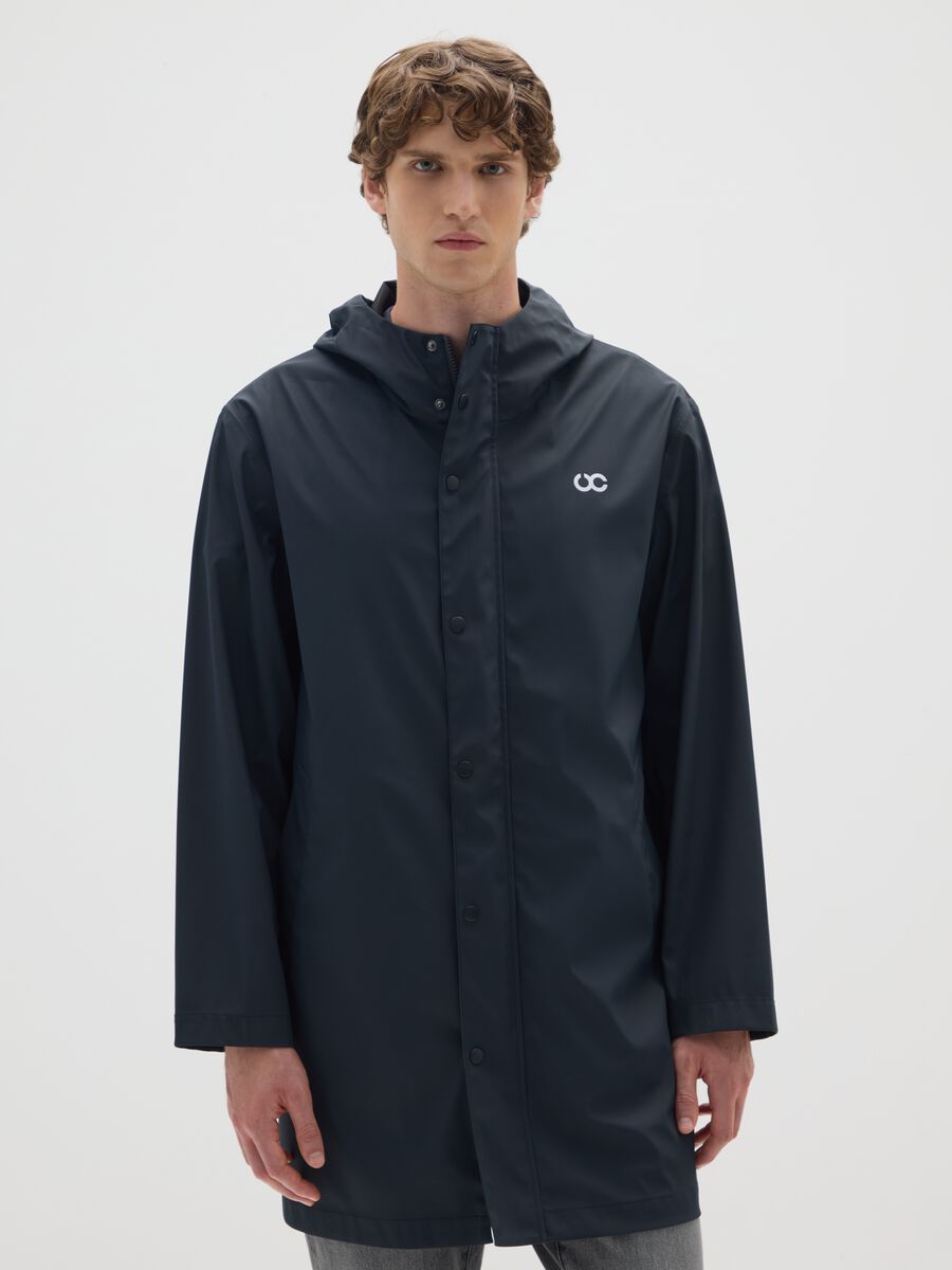 Blue Regular Fit Lightweight Waterproof Jacket_0