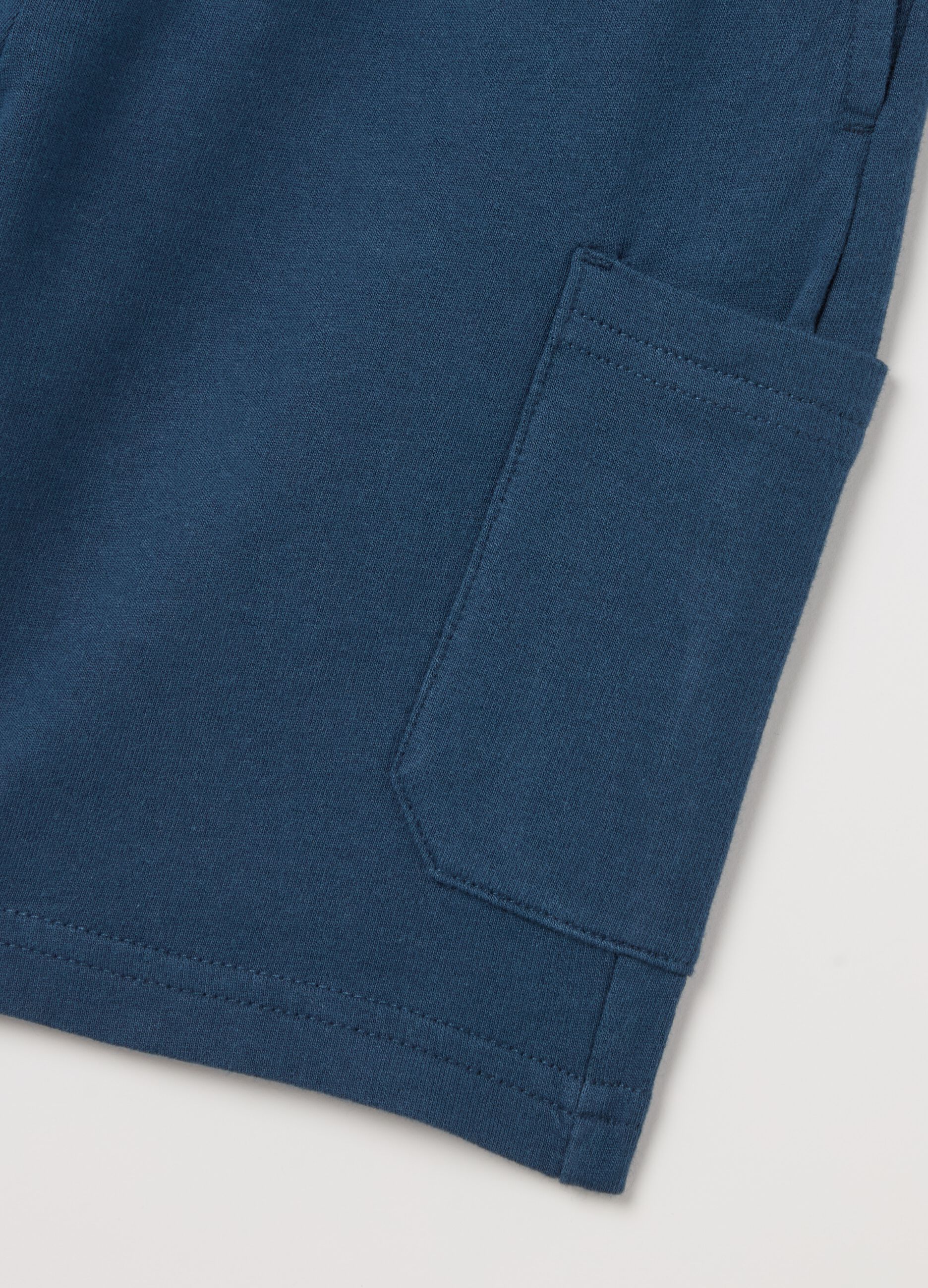 Cotton Bermuda shorts with drawstring