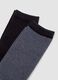 Three-pack of multicolour long socks in organic stretch cotton_1