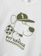 White organic cotton T-shirt with puppy print for boys_2