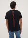 Black pure cotton T-shirt with Ducati print, regular fit_3