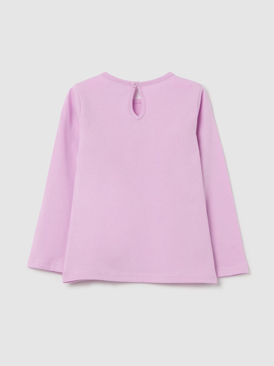 Long-sleeved T-shirt with glitter ice cream print_1