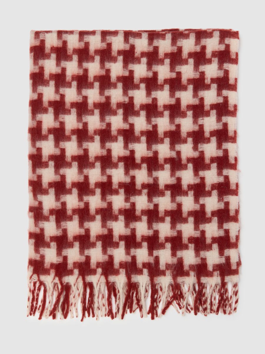 Heavy Multicolour Check Blanket with Fringes_2