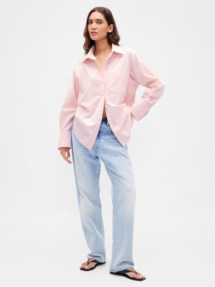 Pink Long Sleeve Cotton Shirt_2