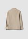 Beige ribbed shirt with buttons and chest pocket_2