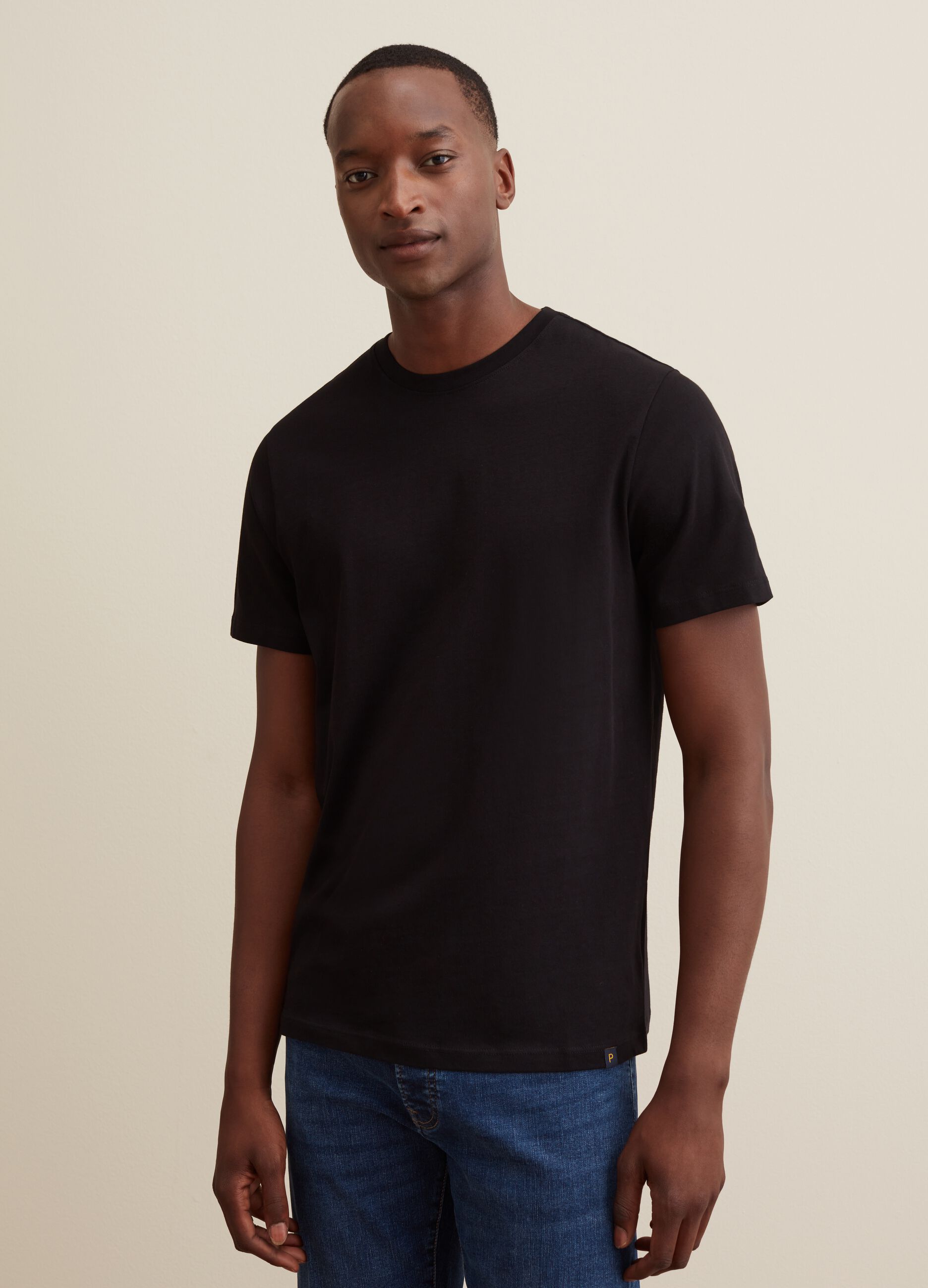T-shirt in cotone Supima con scollo rotondo_3
