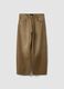 Brown pure cotton barrel-fit jeans_0