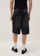 Pure Cotton Black Denim Bermuda Shorts Skater Fit_2