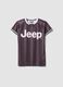 Black boys&rsquo; sporty T-shirt with vertical stripes and Jeep logo_3