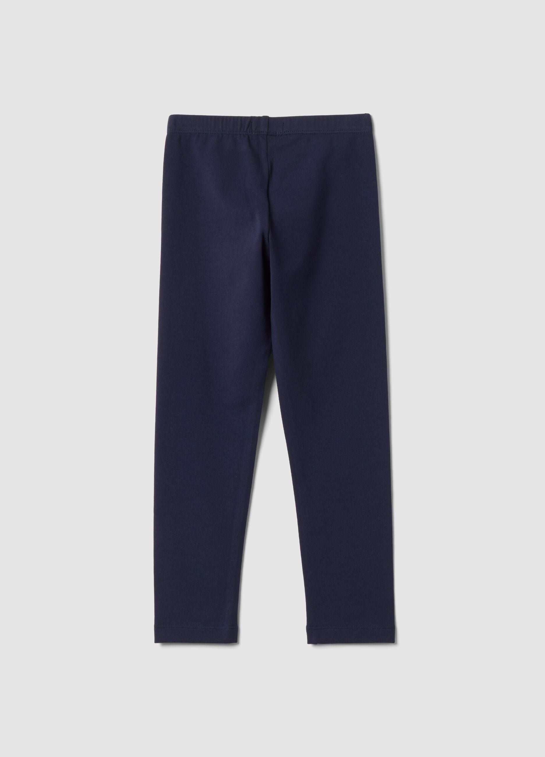 Blue skinny-fit stretch cotton leggings
