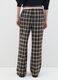 Multicolour Checked Wide-Leg Trousers_3