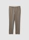 Brown slim trousers in stretch fabric_4