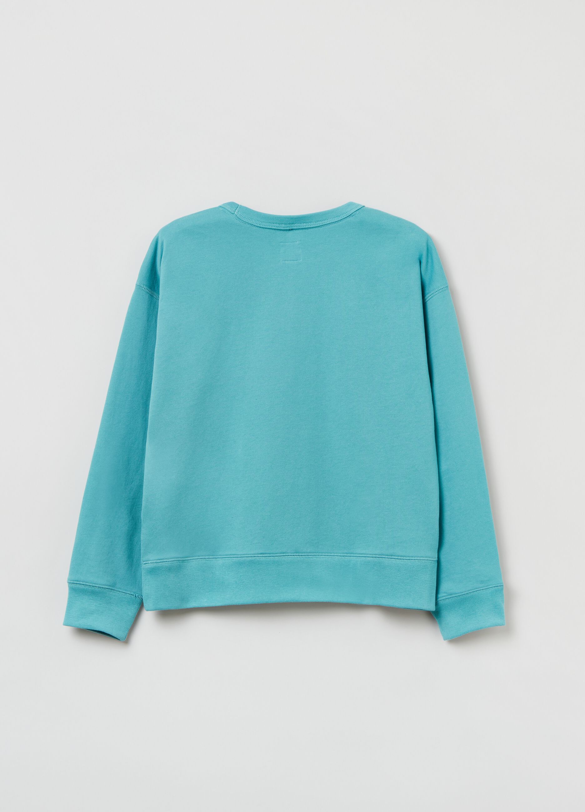 Sweatshirt with round neck and logo