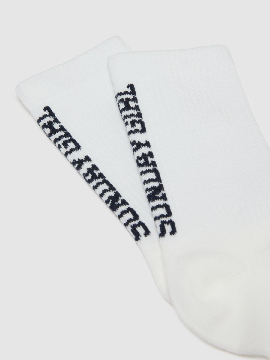 Multicolour cotton blend regular fit girl socks tripack_2