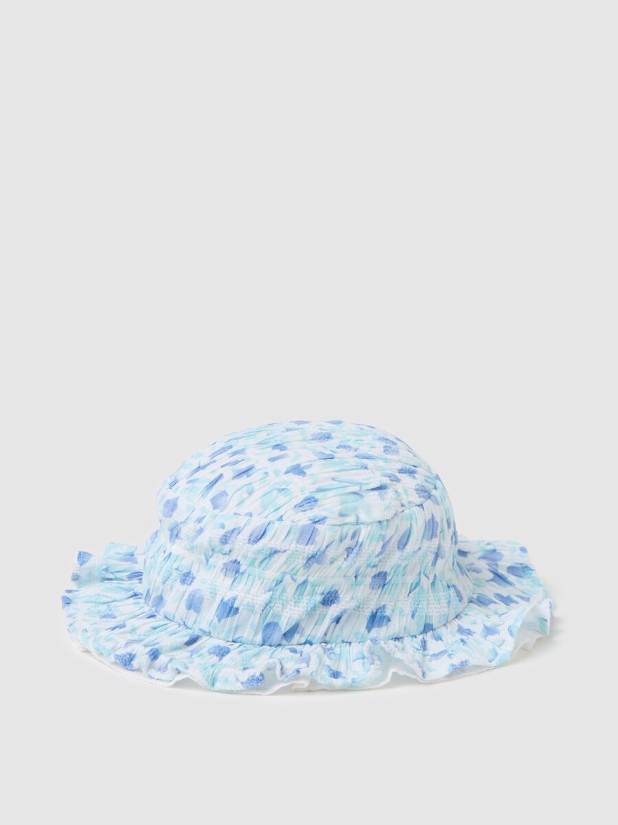 Reversible cloche hat in stretch cotton_0