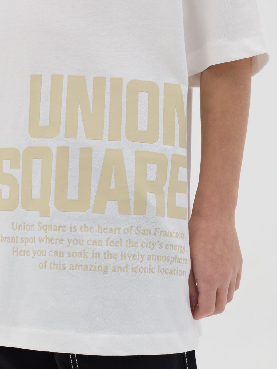 Over-fit T-shirt in cotton with "Union Square" print_1