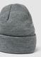 Grey jersey knit beanie with turn-up_2