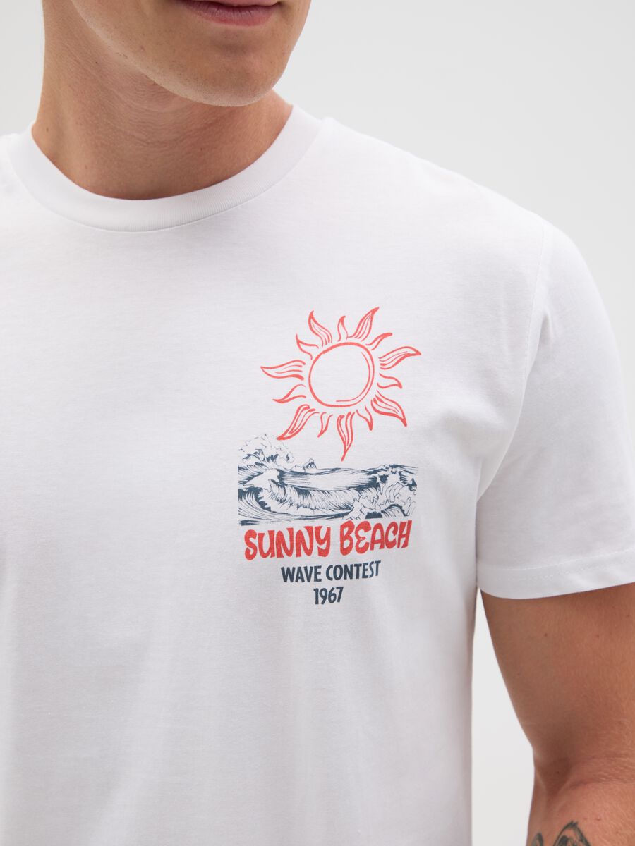 Men's pure cotton white t-shirt regular fit_2