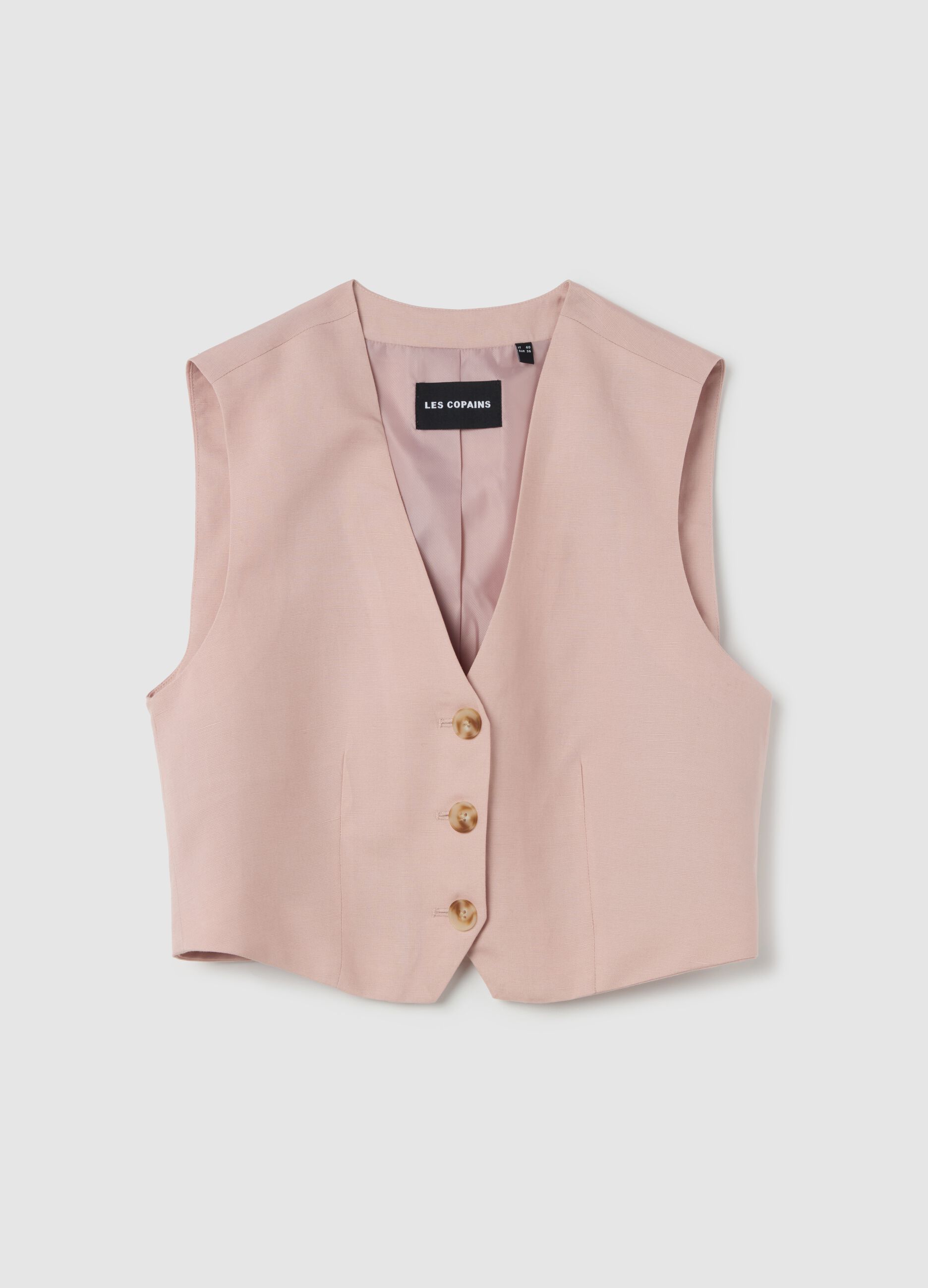 Gilet in Lyocell e lino