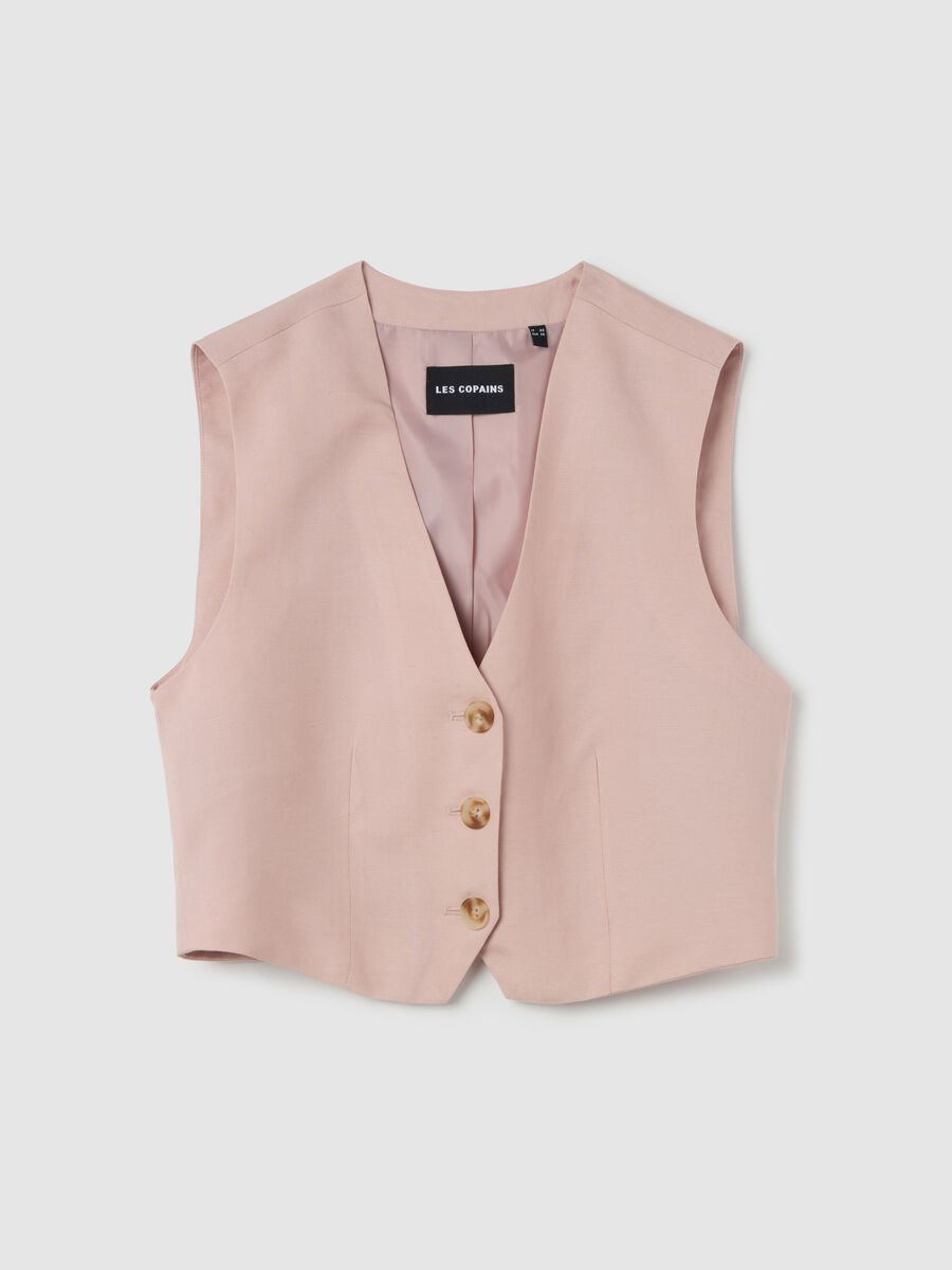 Gilet in Lyocell and linen_4