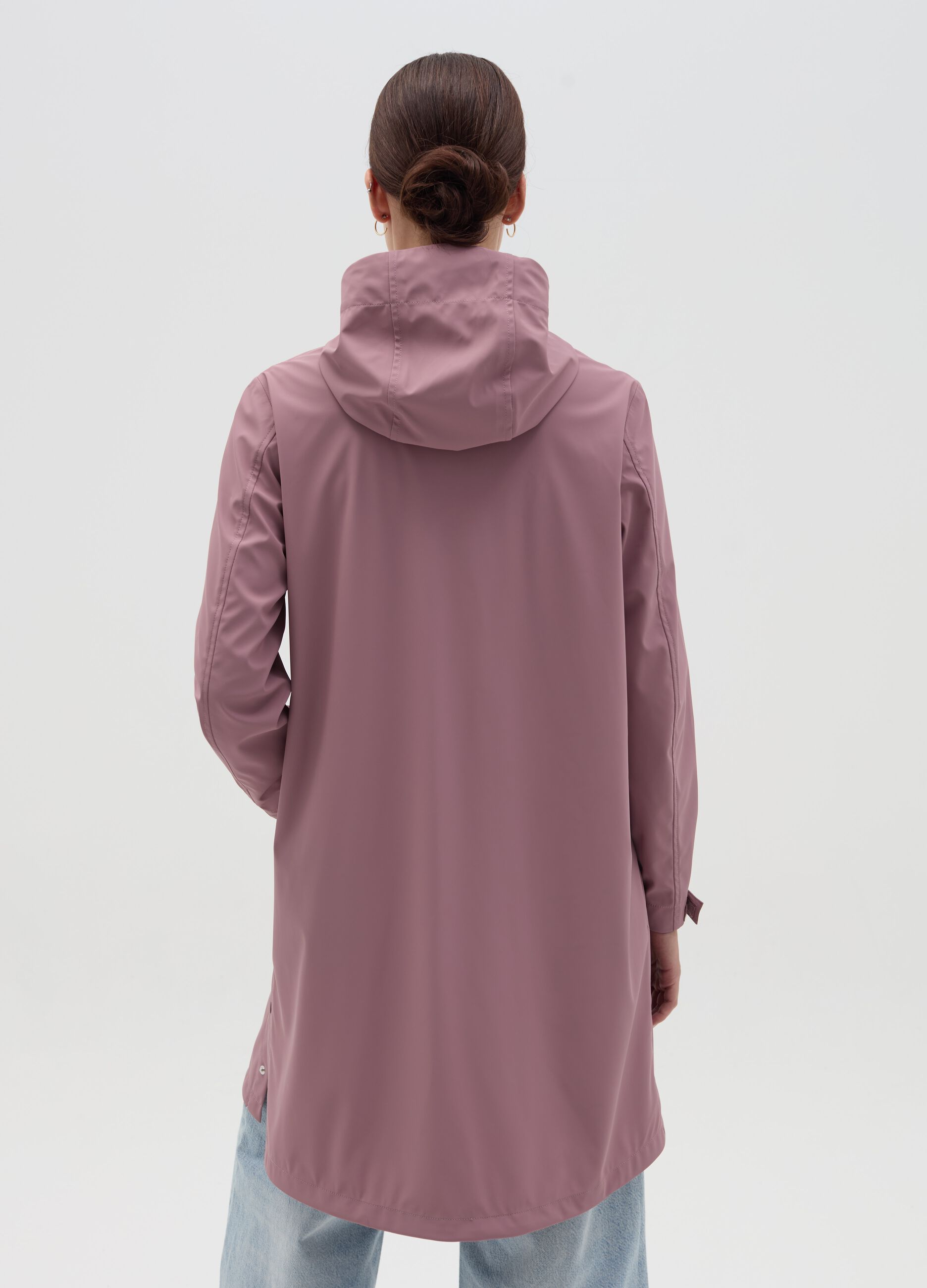 Long parka with hood
