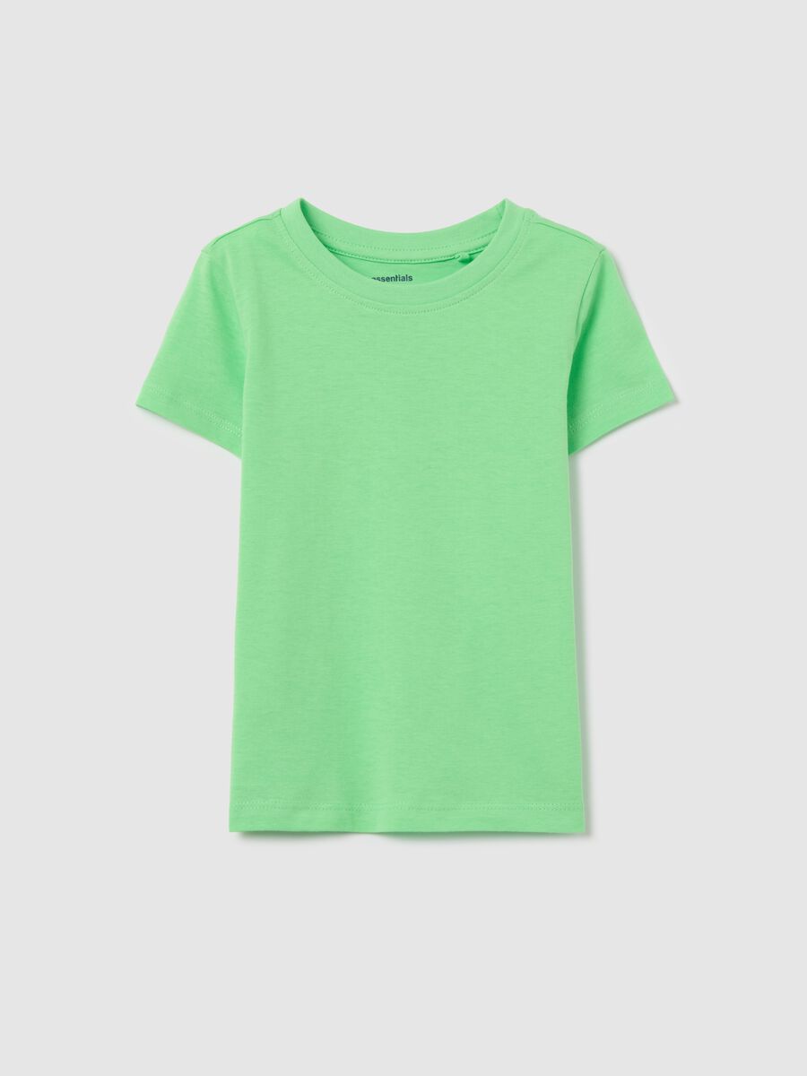 Green cotton t-shirt for girls aged 3-10_0