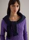 Purple pure cotton regular fit pullover with cable knit_2