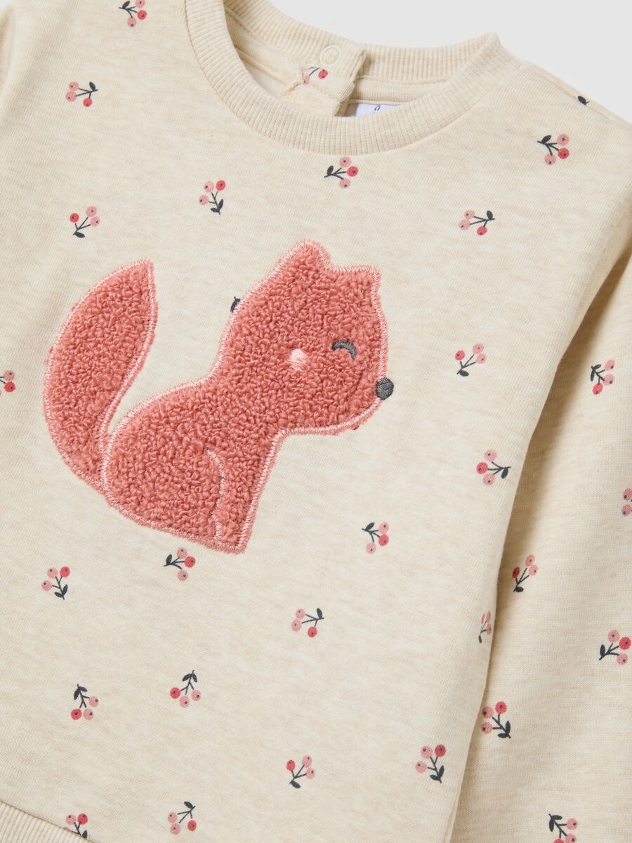 Girls' set in pure beige and pink cotton_2