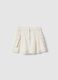 White pure cotton skirt regular fit with pockets for girls_0