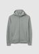 Regular fit grey hoodie with zip_4