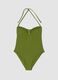 Green stretch one-piece swimsuit with removable straps_4